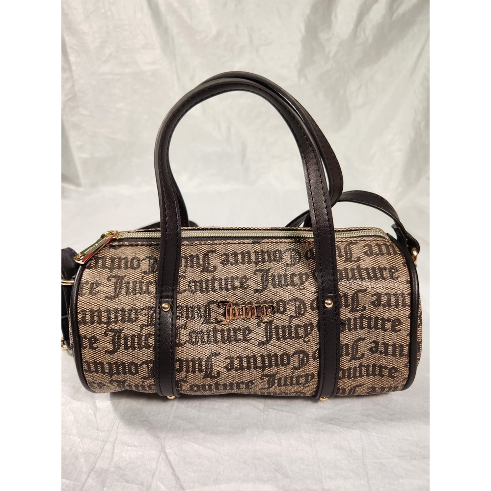 Juicy Couture Purse Rosie Mini Barrel Crossbody Bag Handbag Cafe Tan Brown